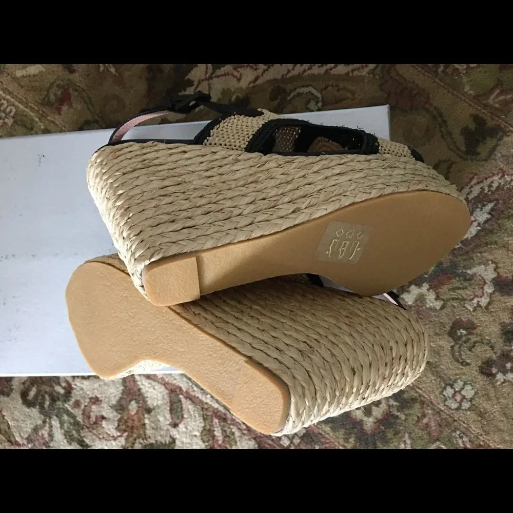 Robert Clergerie Drastic Natural Black Wedge 10 NW - Picture 7 of 8